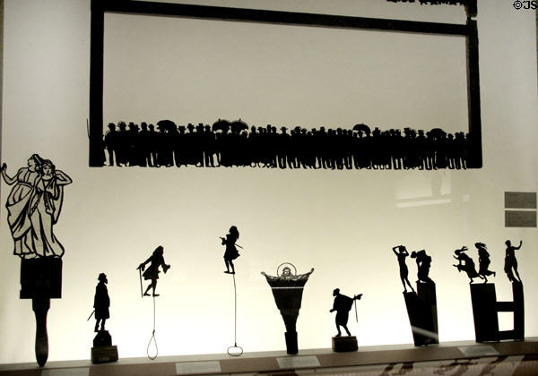 Silhouette art at Montmartre Museum. Paris, France.
