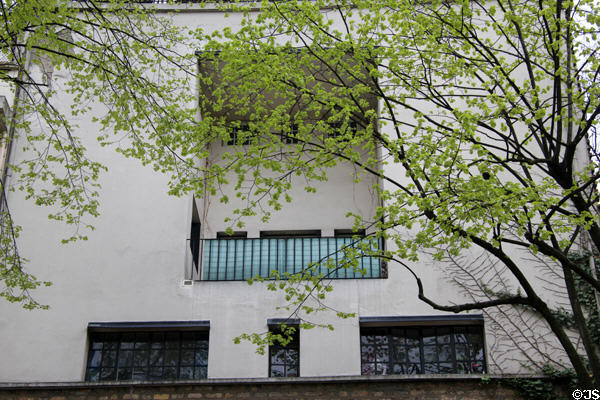 Details of Tristan Tzara house (1926) by Austrian architect Adolf Loos on Montmartre. Paris, France.