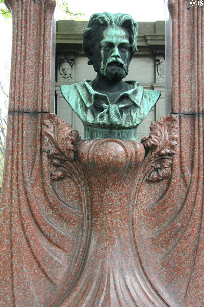 Tomb of Émile Zola (1840-1902) at Montmartre Cemetery. Paris, France.