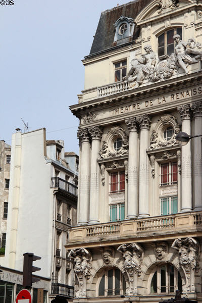Theatre of the Renaissance (1873) near Port St.-Martin. Paris, France. Architect: Charles de Lalande.