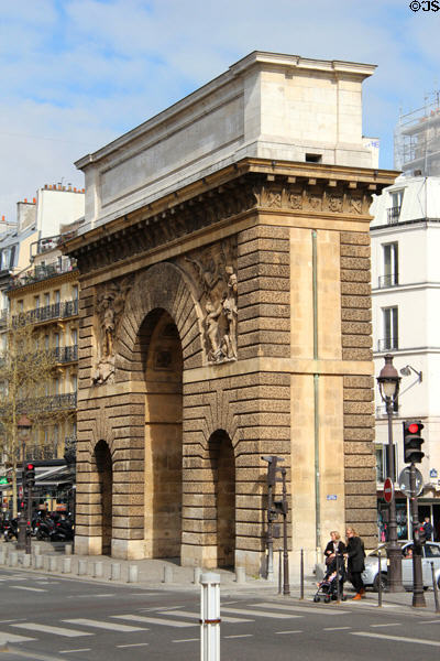 Oblique view of Port St.-Martin. Paris, France.