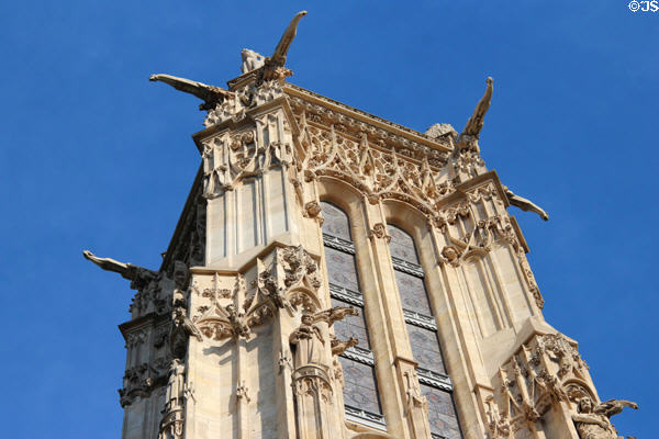 Gargoyles project from Tour St Jacques. Paris, France.