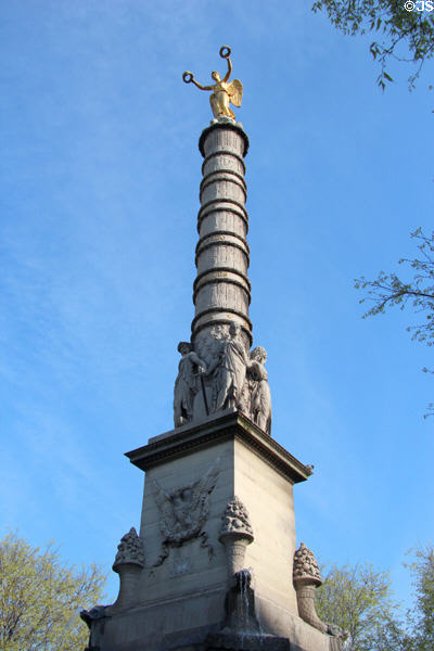 Fontaine du Palmier (1806-8) commissioned by Napoleon to celebrate victories in Egypt campaign & provide water to local residents at Place du Châtelet. Paris, France. Architect: François-Jean Bralle.