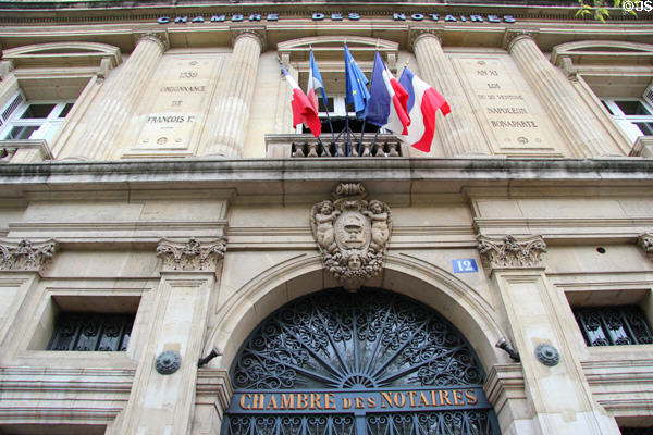 Chambre des Notaires (1850) on Place du Châtelet. Paris, France.