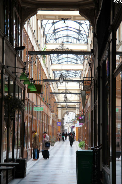 Passage du Grand Cerf arcade of shops off rue St.-Denis. Paris, France.