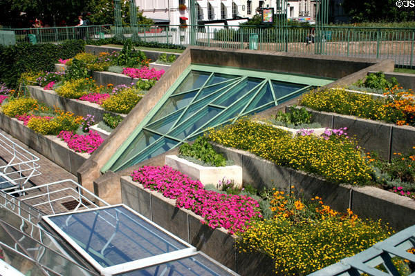 Historic view of Forum des Halles shopping center between 1970 & 2010. Paris, France.