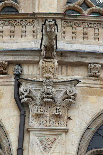 Gargoyle at St Eustache Les Halles. Paris, France.