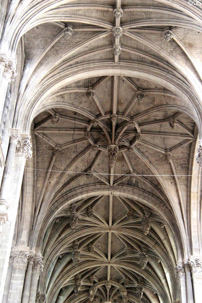 Ceiling arches at St Eustache Les Halles. Paris, France.