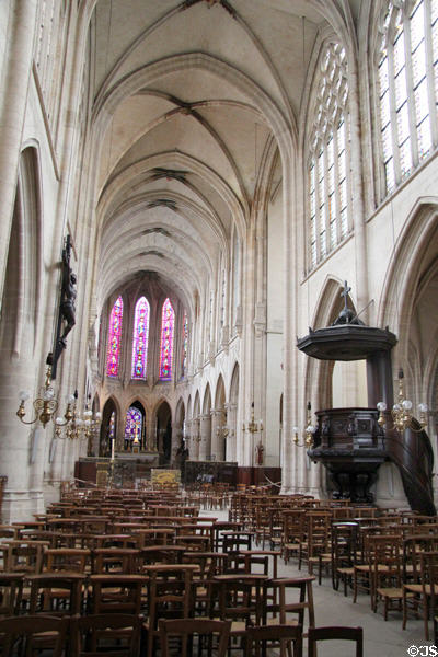 Interior of Saint-Germain-l'Auxerrois. Paris, France.