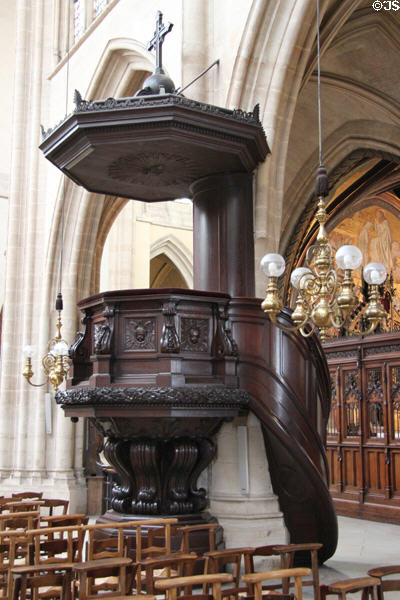 Pulpit at Saint-Germain-l'Auxerrois. Paris, France.