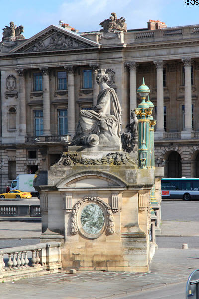 Strasbourg statue by James Pradier. at Place de la Concorde. Paris, France.