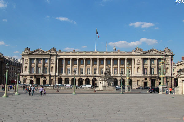 Hotel de la Marine (Naval) building at Place de la Concorde. Paris, France.