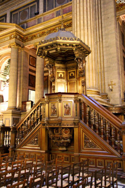 Pulpit at Église de la Madeleine. Paris, France.