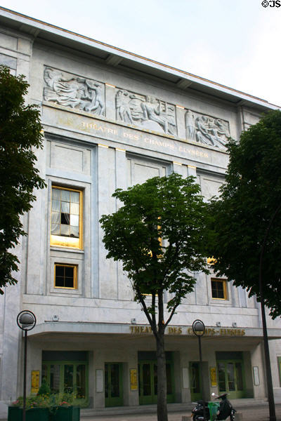 Théatre du Champs Élysées (1913) (15 Ave. Montaigne). Paris, France. Style: Art Deco. Architect: Auguste Perret, Gustave Perret, Henry van de Velde.