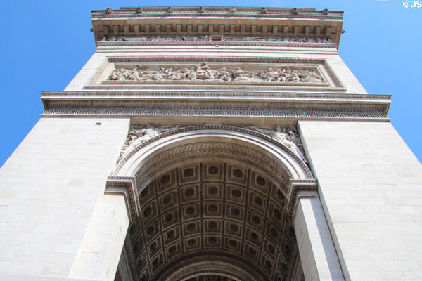 Narrow end artwork of Arc du Triomphe. Paris, France.