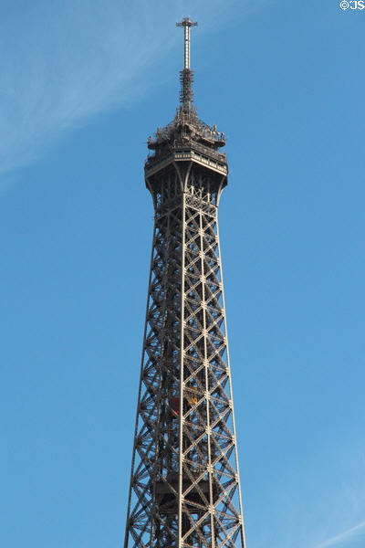 Details of iron structure of Eiffel Tower. Paris, France.
