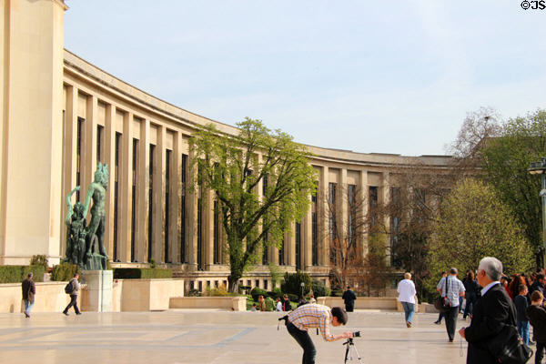 Northern wing of Palais de Chaillot. Paris, France.