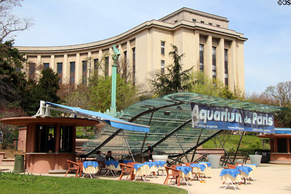 Entrance to Aquarium of Paris underneath Palais de Chaillot. Paris, France.