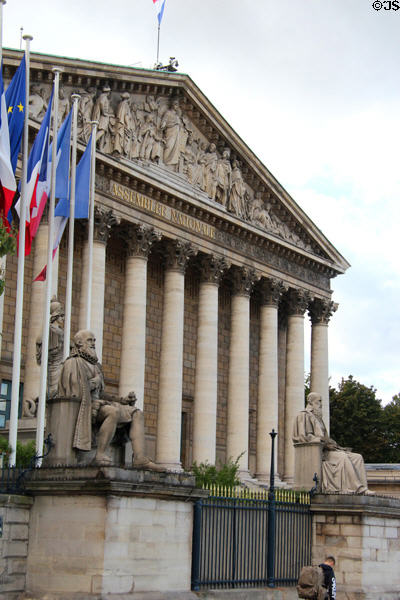 Facade of French National Assembly. Paris, France.