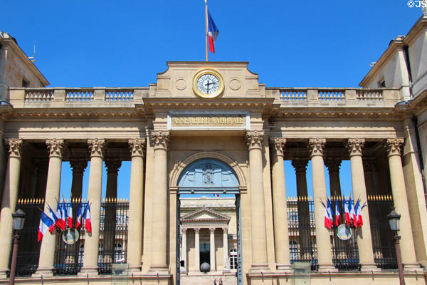 Gateway to Court of Honor from Rue de l'Université at French National Assembly. Paris, France.