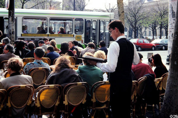 Sidewalk cafe in Paris. Paris, France.