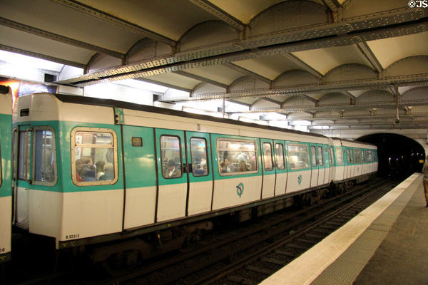 RATP metro train. Paris, France.
