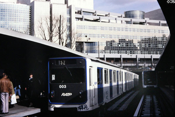 RATP metro open-air station at Paris Opera. Paris, France.