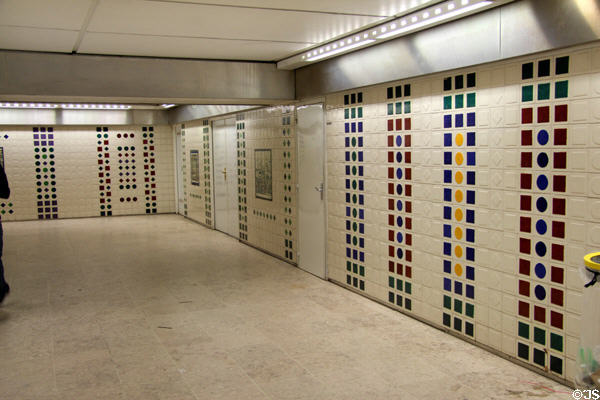 Paris subway artwork. Paris, France.