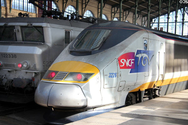 TGV train at Gare du Nord. Paris, France.