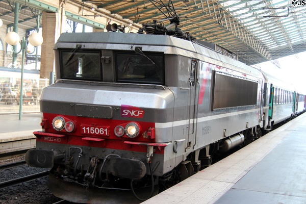 Local locomotive at Gare du Nord. Paris, France.