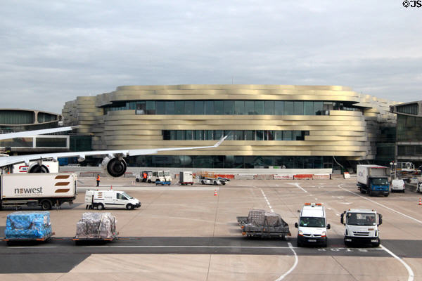 Terminal with multilayer of curves at Charles-de-Gaulle Airport. Paris, France.