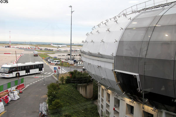 Round terminal at Charles-de-Gaulle Airport. Paris, France.