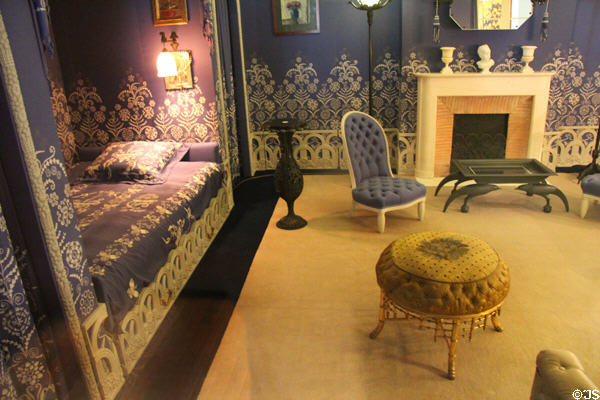 Jeanne Lanvin's bedroom (1925) by Armand Albert Rateau at Museum of Decorative Arts. Paris, France.