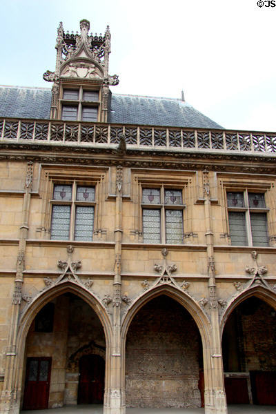 Facade detail at Cluny Museum. Paris, France.