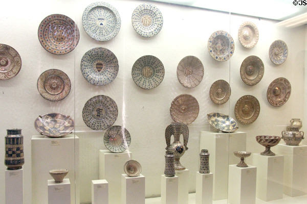 Medieval ceramics collection at Cluny Museum. Paris, France.