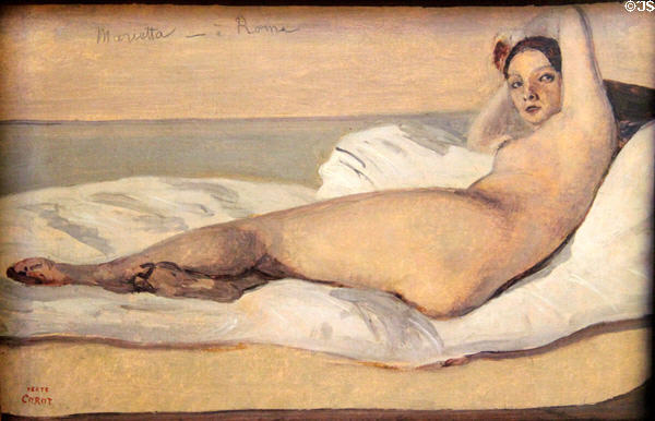 Marietta painting (1843) by Camille Corot at Petit Palace Museum. Paris, France.