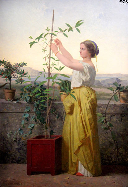Guardianship painting (c1861) by Jean-Louis Hamon at Petit Palace Museum. Paris, France.