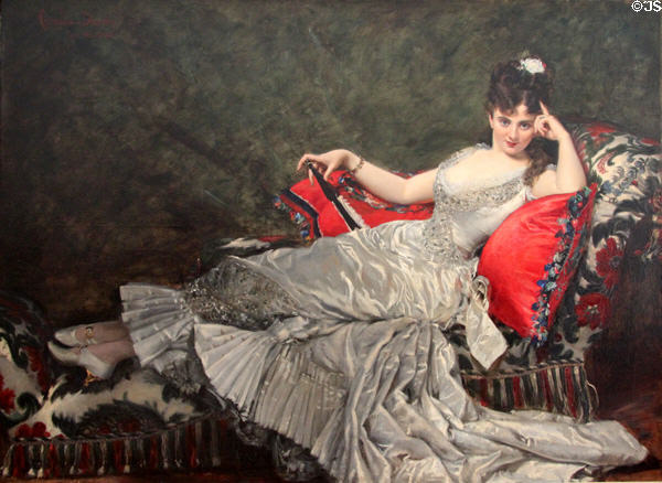 Portrait of Mlle de Lancey (1876) by Charles Auguste Émile Durand (aka Carolus-Duran) at Petit Palace Museum. Paris, France.