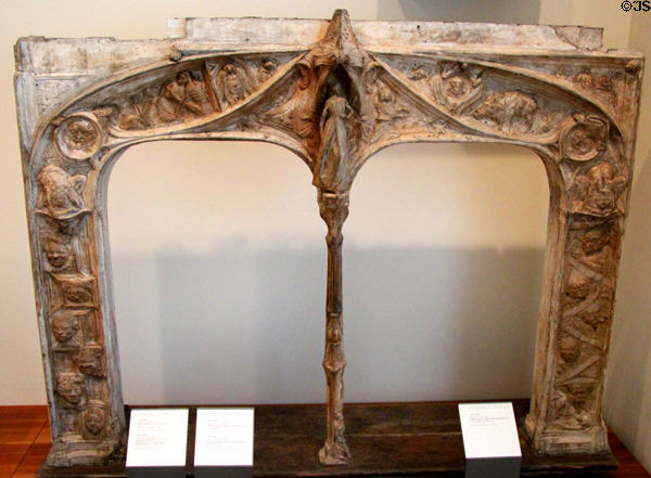 Model for a monumental doorway (1890) by Jean Carriès at Petit Palace Museum. Paris, France.
