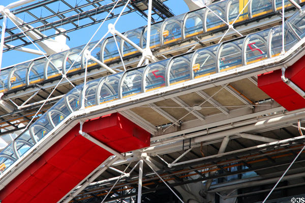 Arched tubular passages of Georges Pompidou Center. Paris, France.