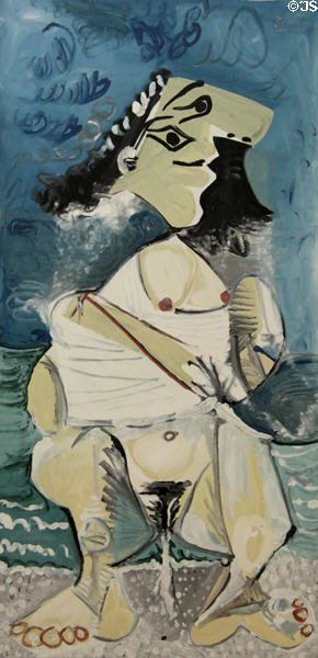 Pissing woman painting (1965) by Pablo Picasso at Georges Pompidou Center. Paris, France.