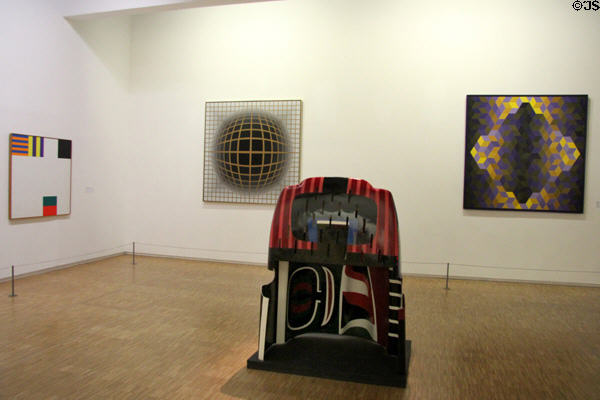 Abstract painting gallery at Georges Pompidou Center. Paris, France.