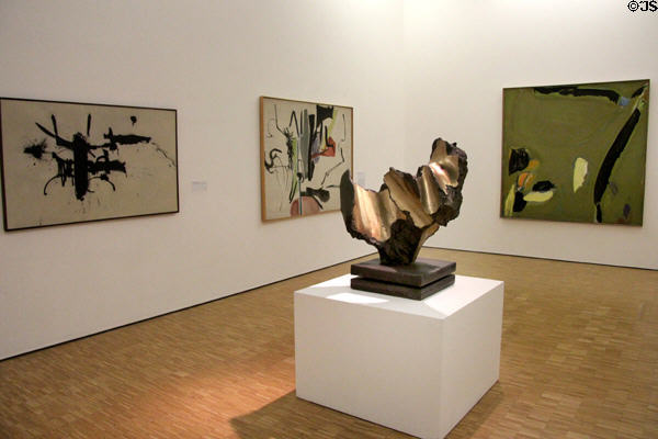 Abstract painting gallery at Georges Pompidou Center. Paris, France.