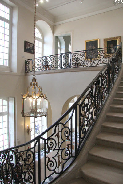 Rodin Museum staircase up to galleries. Paris, France.
