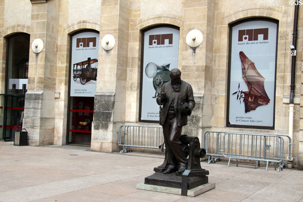 Statue of Zénobe Gramme, father of the dynamo, (c1901) by Mathurin Moreau at Arts et Metiers. Paris, France.