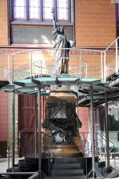 Original model of Liberty Enlightening the World (aka Statue of Liberty) (1875) by Frédéric Auguste Bartholdi at Arts et Metiers Museum. Paris, France.