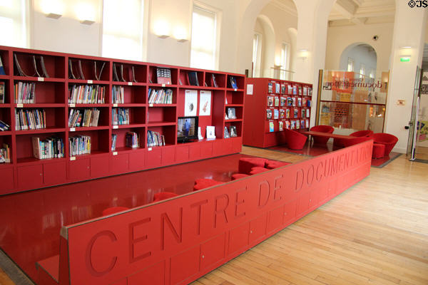 Documentation center featuring development of French industries at Arts et Metiers Museum. Paris, France.