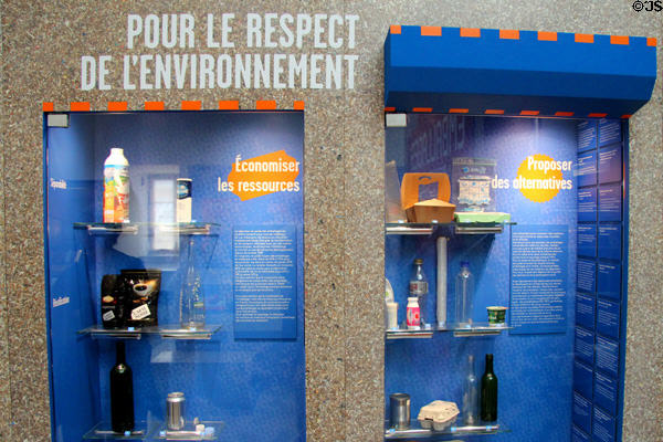 Current environmental displays at Arts et Metiers Museum. Paris, France.