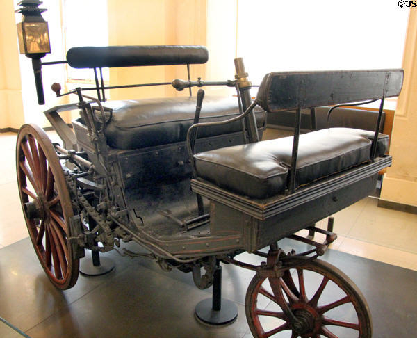 Serpollet steam-powered tricycle (1888) at Arts et Metiers Museum. Paris, France.