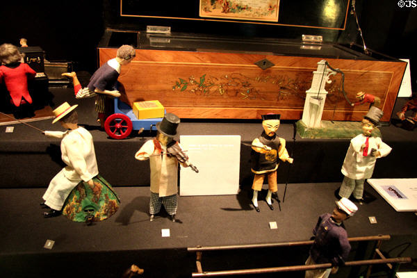 Collection of clockwork figures & automatons at Arts et Metiers Museum. Paris, France.